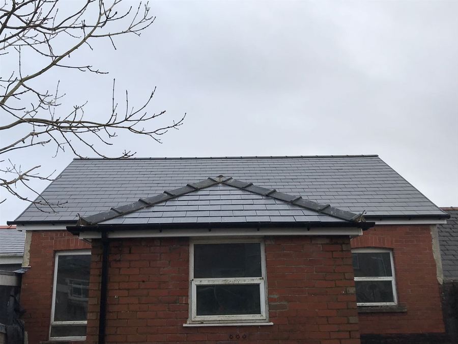 New white fascias, soffits and guttering on a brick bungalow