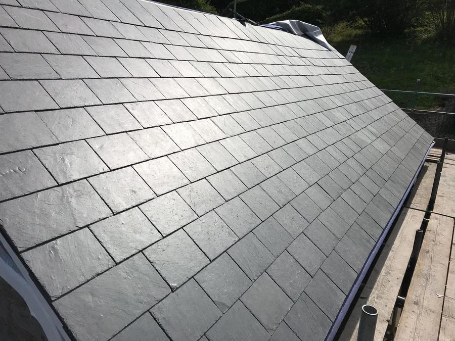 New natural slate roof
