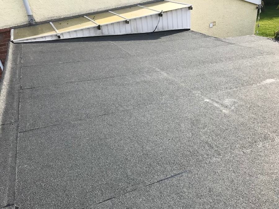 Large built-up felt flat roof